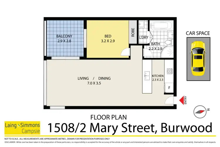 Floorplan of Homely apartment listing, 1508/2 Mary Street, Burwood NSW 2134