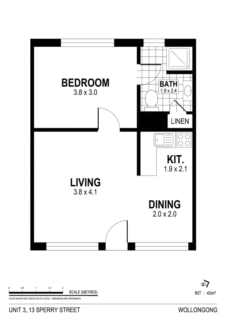 Floorplan of Homely unit listing, 3/13 Sperry Street, Wollongong NSW 2500