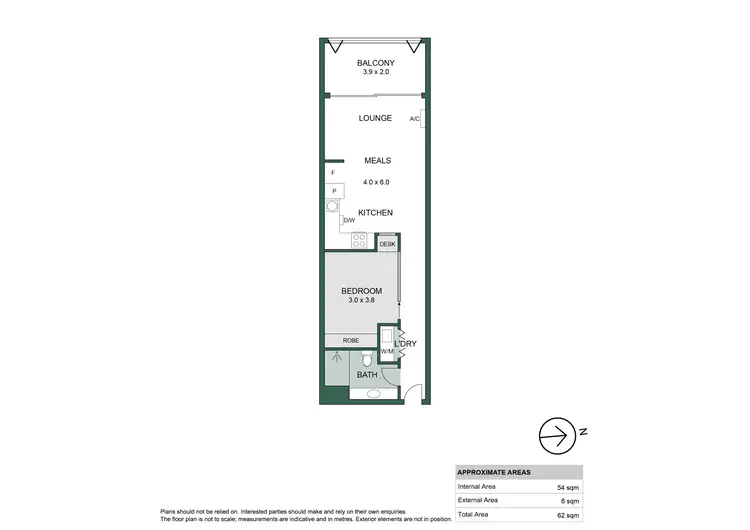 Floorplan of Homely apartment listing, 702/185 Morphett Street, Adelaide SA 5000