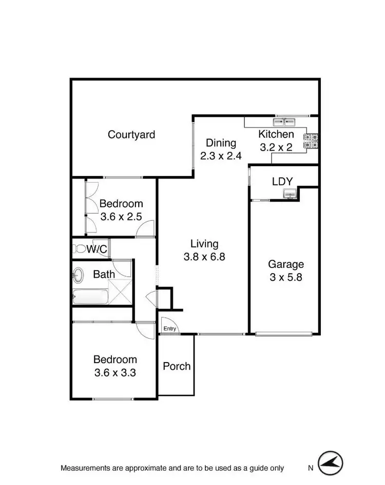 Floorplan of Homely villa listing, 2/9 Barellan Street, Lambton NSW 2299