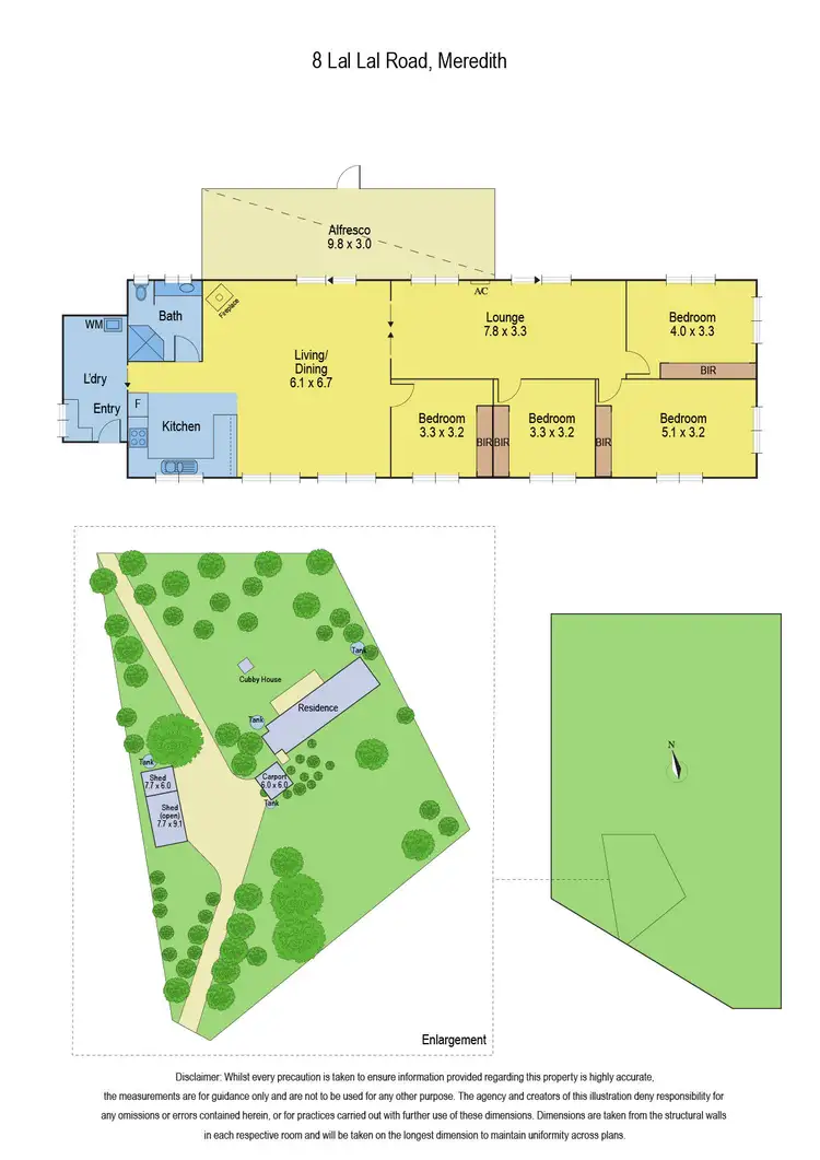 Floorplan of Homely house listing, 8 Lal Lal Road, Meredith VIC 3333
