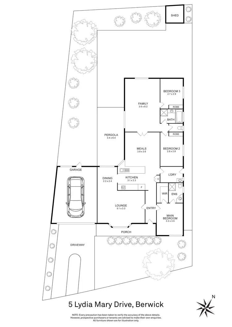 Floorplan of Homely house listing, 5 Lydia Mary Drive, Berwick VIC 3806