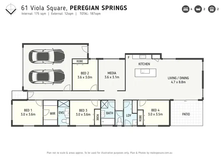 Floorplan of Homely house listing, 61 Viola Square, Peregian Springs QLD 4573