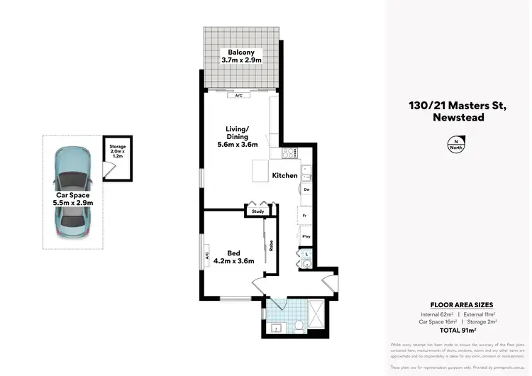 Floorplan of Homely apartment listing, 130/21 Masters Street, Newstead QLD 4006