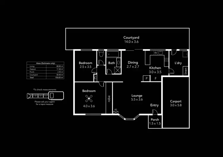 Floorplan of Homely unit listing, 3/43 Magnolia Avenue, Happy Valley SA 5159