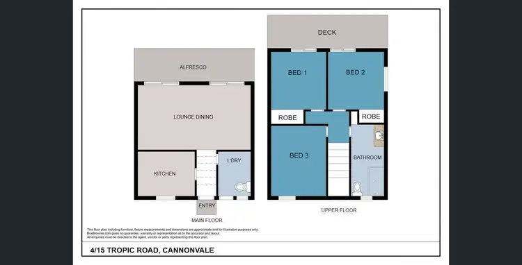 Floorplan of Homely townhouse listing, 4/15 Tropic Road, Cannonvale QLD 4802