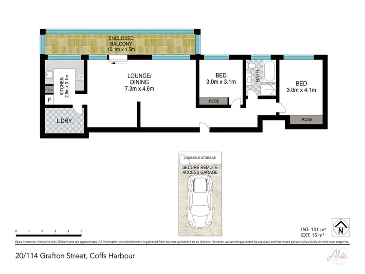 Floorplan of Homely unit listing, 20/114 Grafton Street, Coffs Harbour NSW 2450