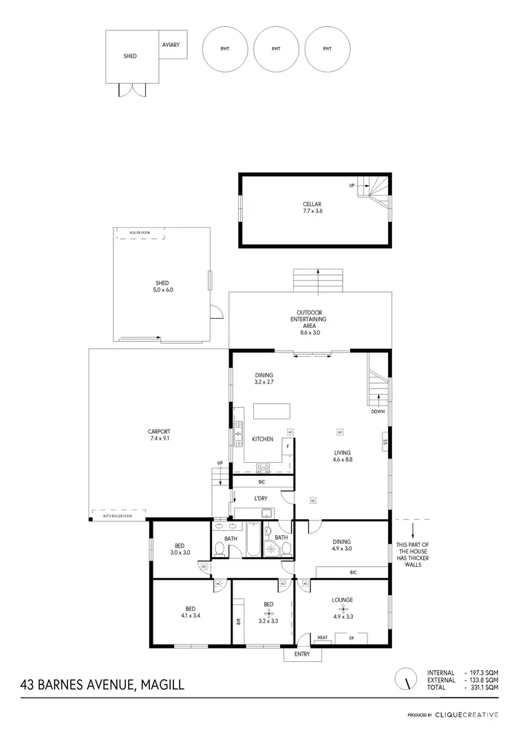 Floorplan of Homely house listing, 43 Barnes Avenue, Magill SA 5072