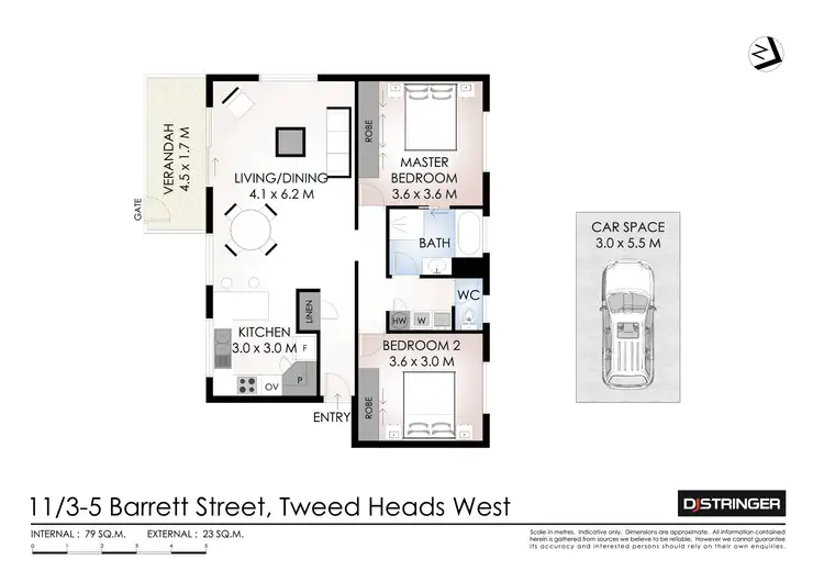 Floorplan of Homely unit listing, 11/3-5 Barrett Street, Tweed Heads West NSW 2485