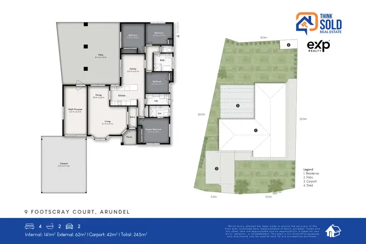Floorplan of Homely house listing, 9 Footscray Court, Arundel QLD 4214