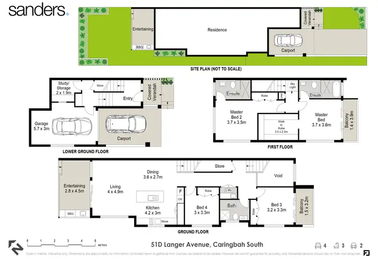 Floorplan of Homely semi-detached listing, 51D Langer Avenue, Caringbah South NSW 2229