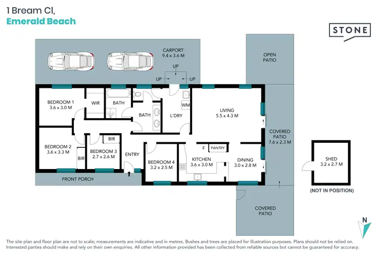 Floorplan of Homely house listing, 1 Bream Close, Emerald Beach NSW 2456