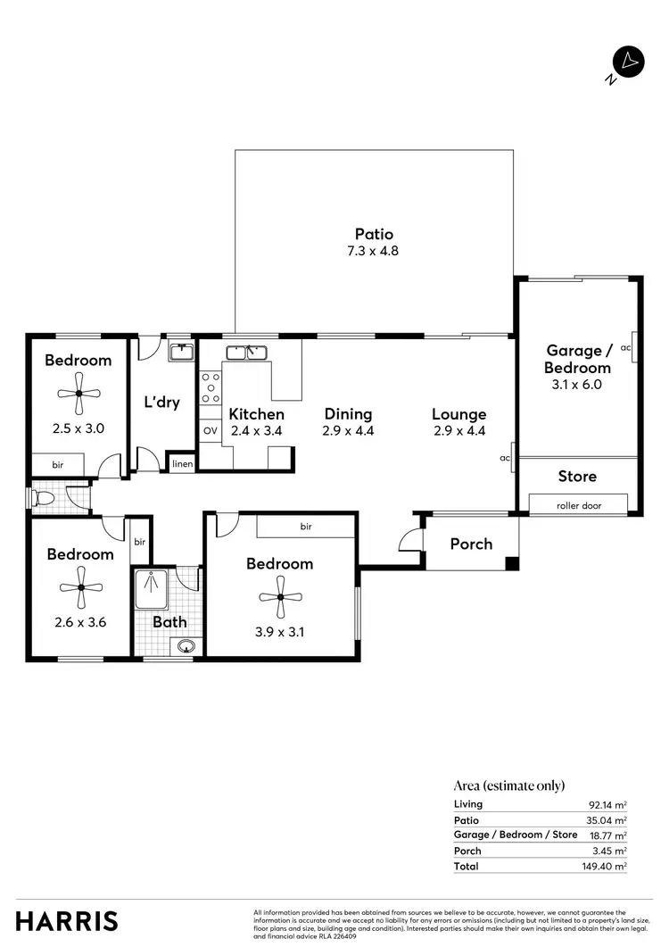 Floorplan of Homely house listing, 3/10 Rowell Crescent, West Croydon SA 5008