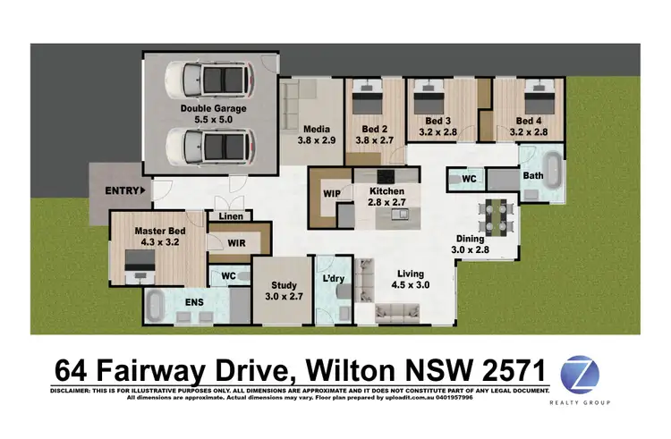 Floorplan of Homely house listing, 64 Fairway Drive, Wilton NSW 2571