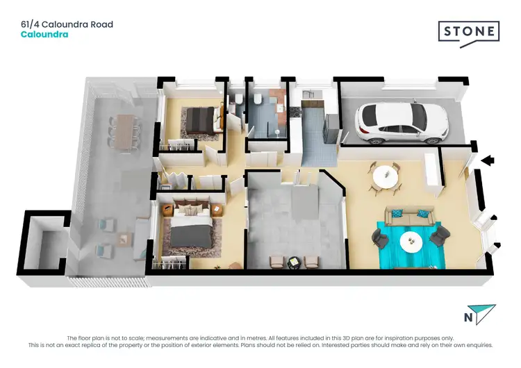 Floorplan of Homely unit listing, 61/4 Caloundra Road, Caloundra QLD 4551