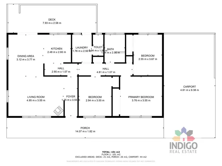 Floorplan of Homely house listing, 31 Twist Creek Road, Yackandandah VIC 3749