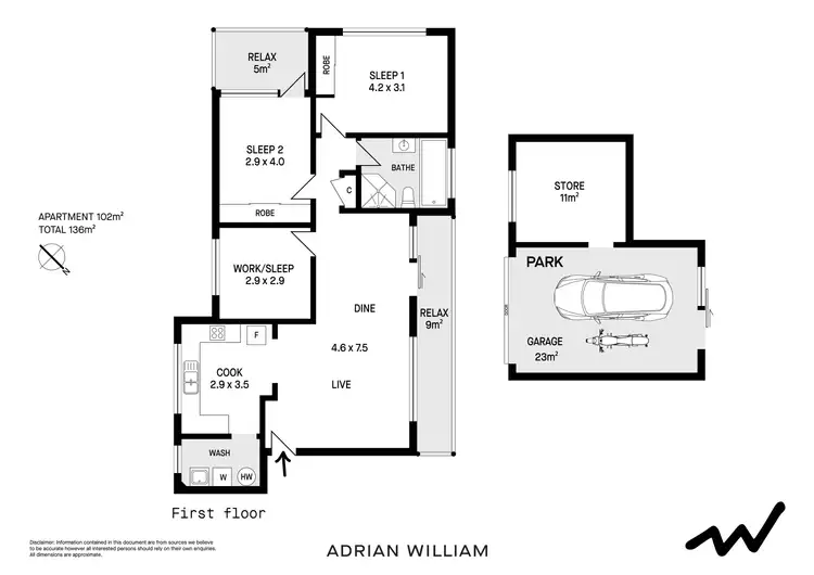Floorplan of Homely apartment listing, 2/5 Rome Street, Canterbury NSW 2193
