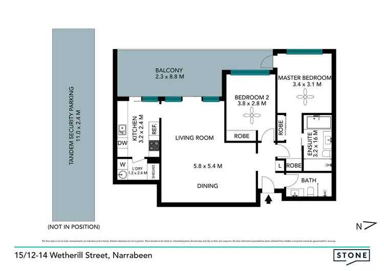 Floorplan of Homely unit listing, 15/12-14 Wetherill Street, Narrabeen NSW 2101