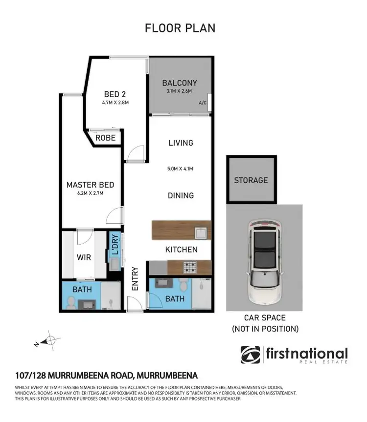 Floorplan of Homely apartment listing, 107/128 Murrumbeena Road, Murrumbeena VIC 3163