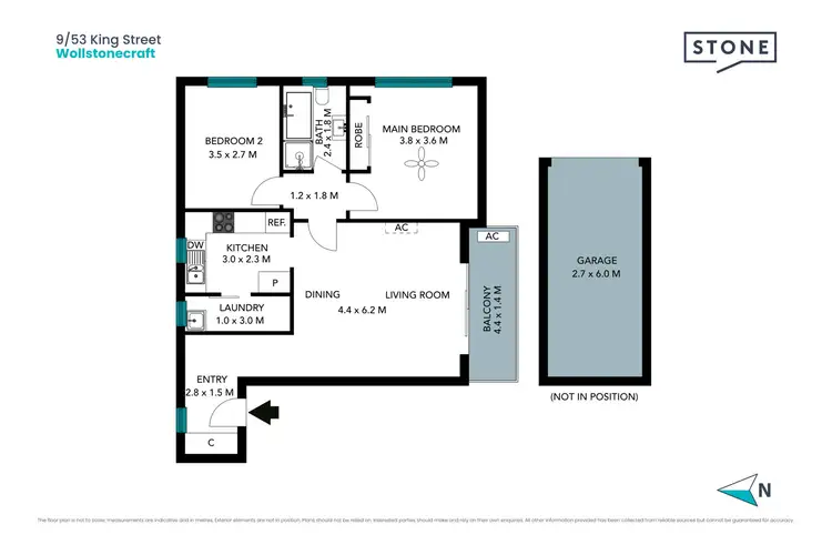 Floorplan of Homely unit listing, 9/53 King Street, Wollstonecraft NSW 2065