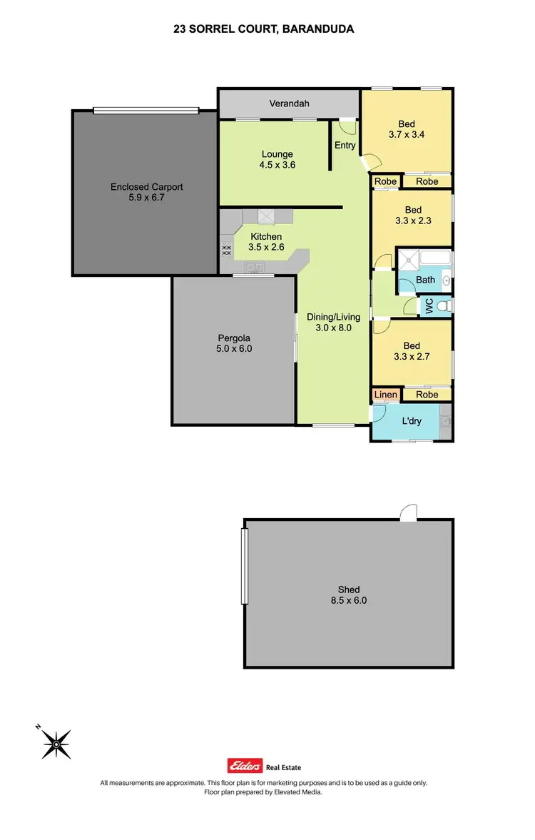 Floorplan of Homely house listing, 23 Sorrel Court, Baranduda VIC 3691