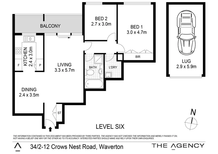 Floorplan of Homely apartment listing, 34/2-12 Crows Nest Road, Waverton NSW 2060