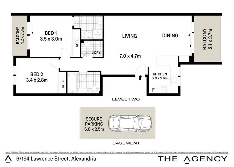 Floorplan of Homely apartment listing, 6/194-218 Lawrence Street, Alexandria NSW 2015