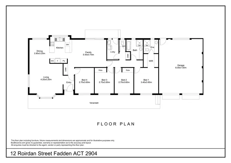 Floorplan of Homely house listing, 12 Riordan Street, Fadden ACT 2904
