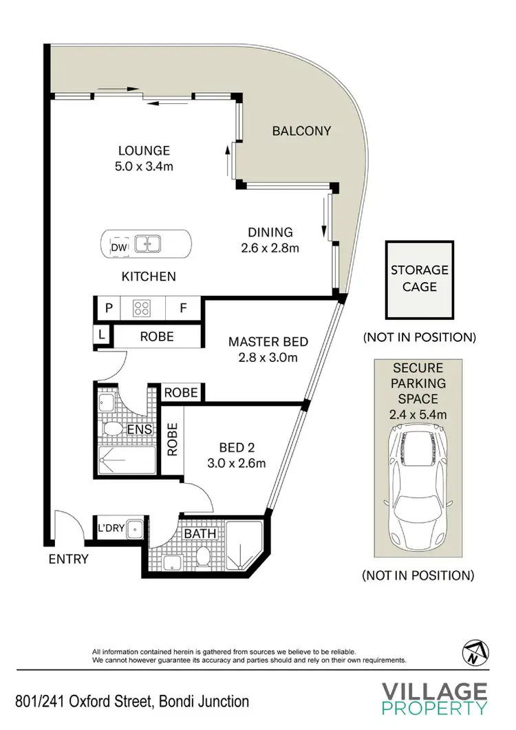 Floorplan of Homely apartment listing, 801/241 Oxford Street, Bondi Junction NSW 2022