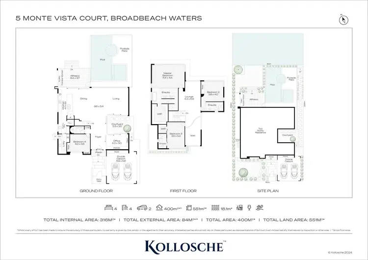 Floorplan of Homely house listing, 5 Monte Vista Court, Broadbeach Waters QLD 4218