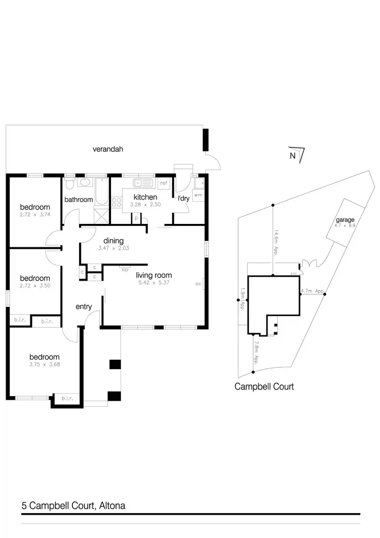 Floorplan of Homely house listing, 5 Campbell Court, Altona VIC 3018