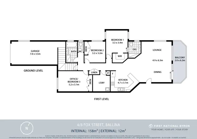 Floorplan of Homely unit listing, 4/8 Fox Street, Ballina NSW 2478