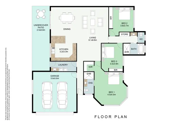 Floorplan of Homely villa listing, 1/22 Livistona Drive, Forster NSW 2428
