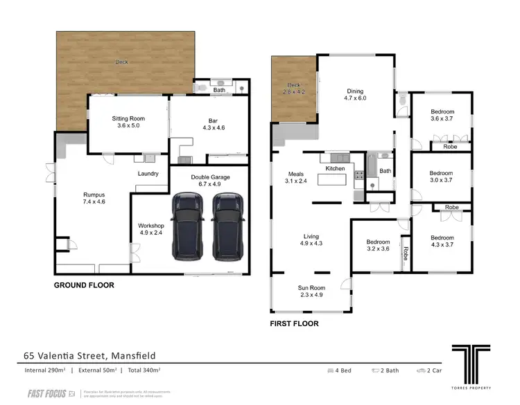 Floorplan of Homely house listing, 65 Valentia Street, Mansfield QLD 4122