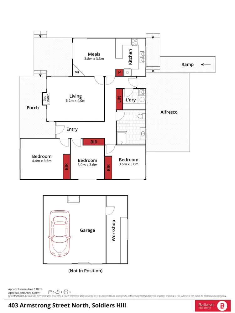 Floorplan of Homely house listing, 403 Armstrong Street North, Soldiers Hill VIC 3350