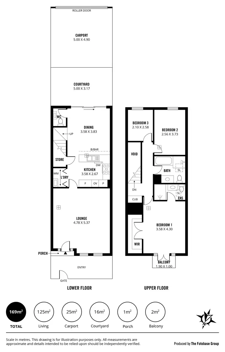 Floorplan of Homely townhouse listing, 3/155a Tynte Street, North Adelaide SA 5006