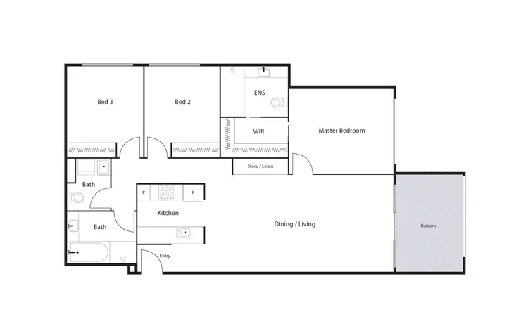 Floorplan of Homely apartment listing, 5/16 New South Wales Crescent, Forrest ACT 2603