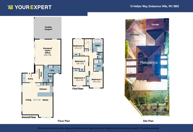 Floorplan of Homely house listing, 15 Hellyer Way, Endeavour Hills VIC 3802