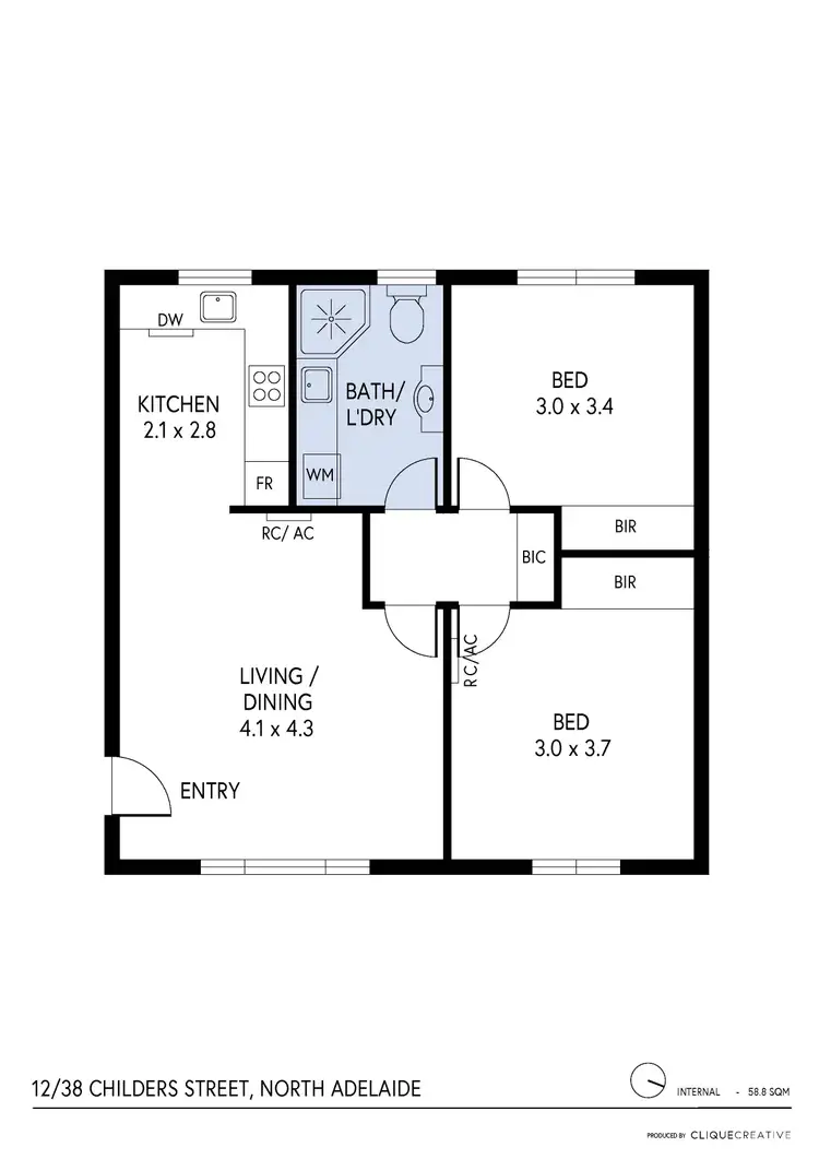 Floorplan of Homely unit listing, 12/38 Childers Street, North Adelaide SA 5006