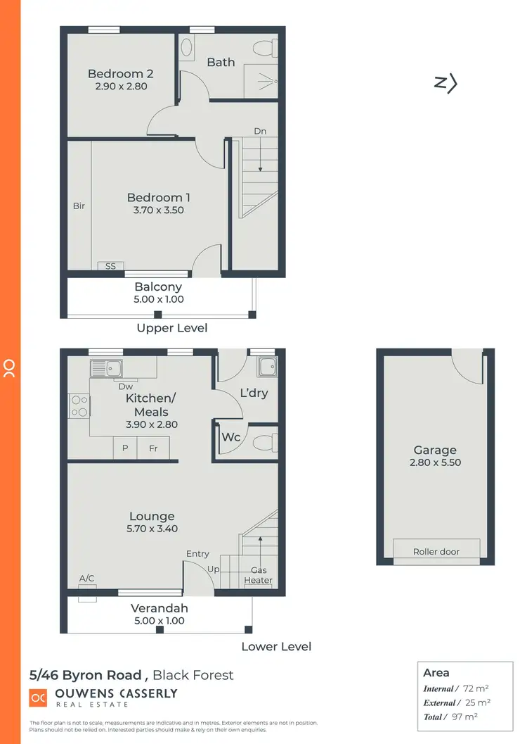 Floorplan of Homely townhouse listing, 5/46 Byron Road, Black Forest SA 5035
