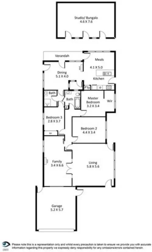 Floorplan of Homely house listing, 12 Pizzey Street, Sunshine VIC 3020