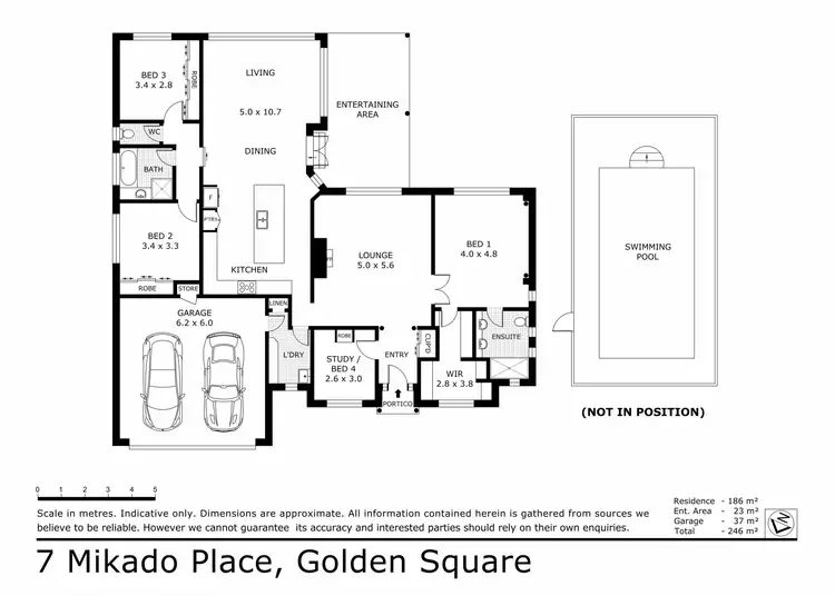 Floorplan of Homely house listing, 7 Mikado Place, Golden Square VIC 3555