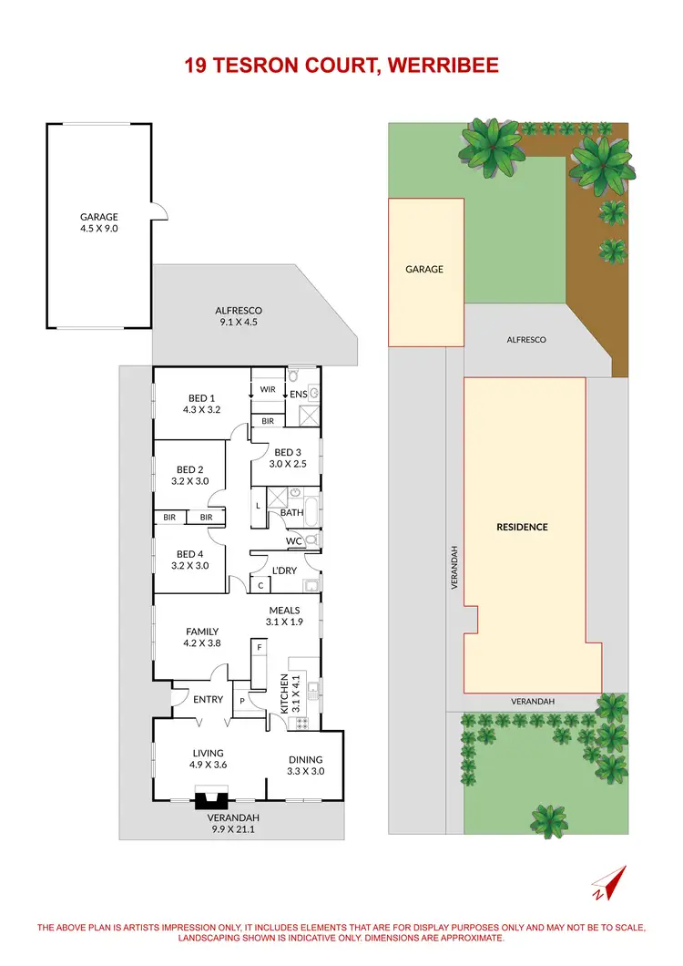 Floorplan of Homely house listing, 19 Tesron Court, Werribee VIC 3030
