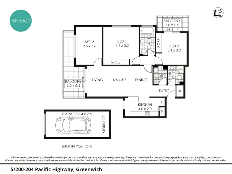 Floorplan of Homely apartment listing, 5/200-204 Pacific Highway, Greenwich NSW 2065