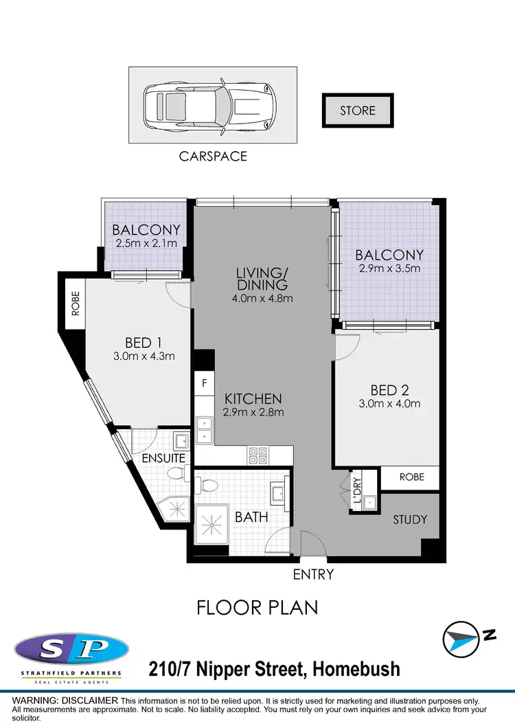 Floorplan of Homely apartment listing, 210/7 Nipper Street, Homebush NSW 2140