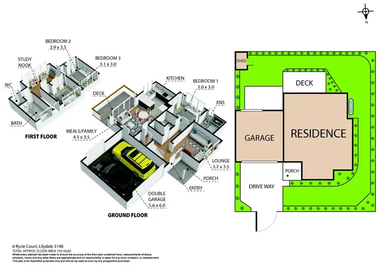 Floorplan of Homely house listing, 6 Ryrie Court, Lilydale VIC 3140