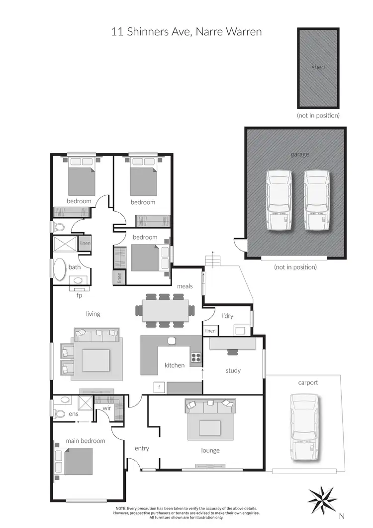 Floorplan of Homely house listing, 11 Shinners Avenue, Narre Warren VIC 3805