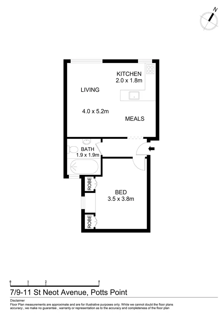 Floorplan of Homely apartment listing, 7/9-11 St Neot Avenue, Potts Point NSW 2011