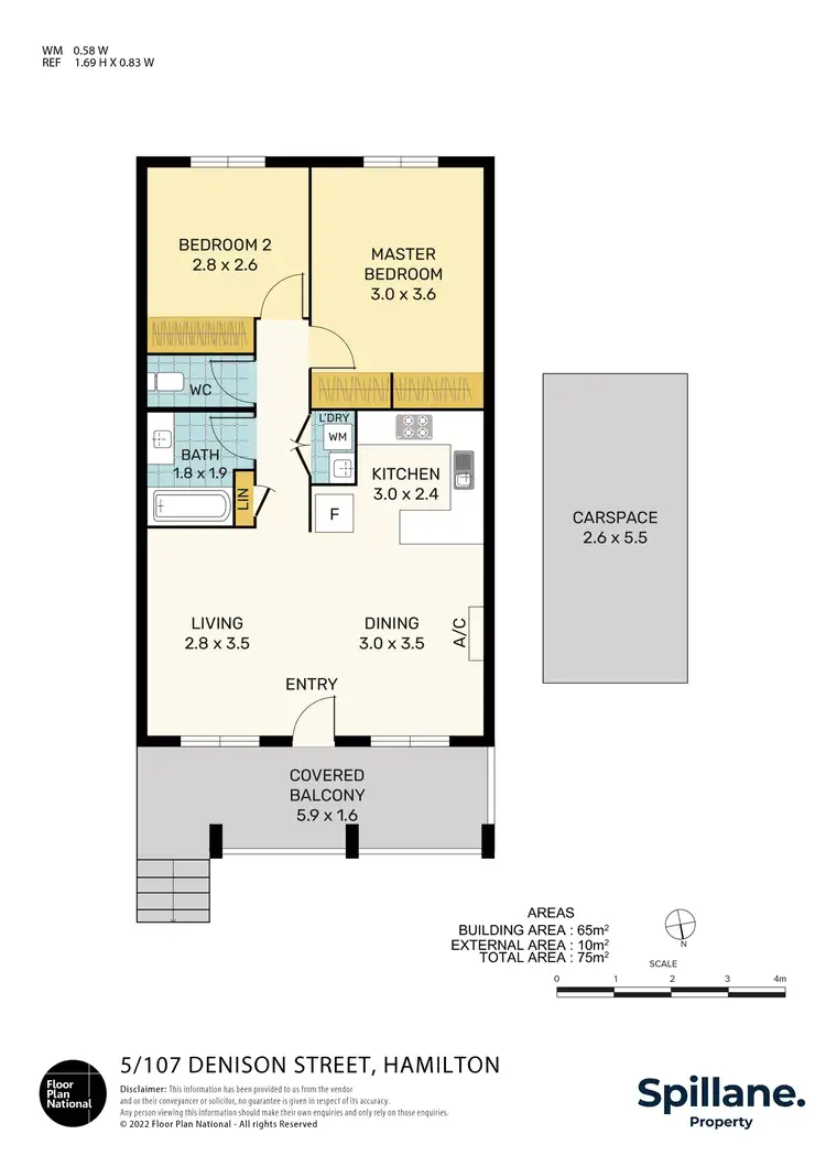 Floorplan of Homely apartment listing, 5/107 Denison Street, Hamilton NSW 2303