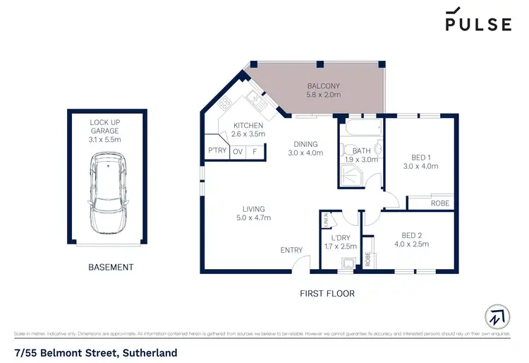 Floorplan of Homely apartment listing, 7/55 Belmont Street, Sutherland NSW 2232